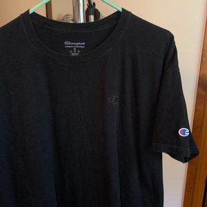 Champion Authentic Athleticwear Sports Wear Blank Black Shirt Size XL